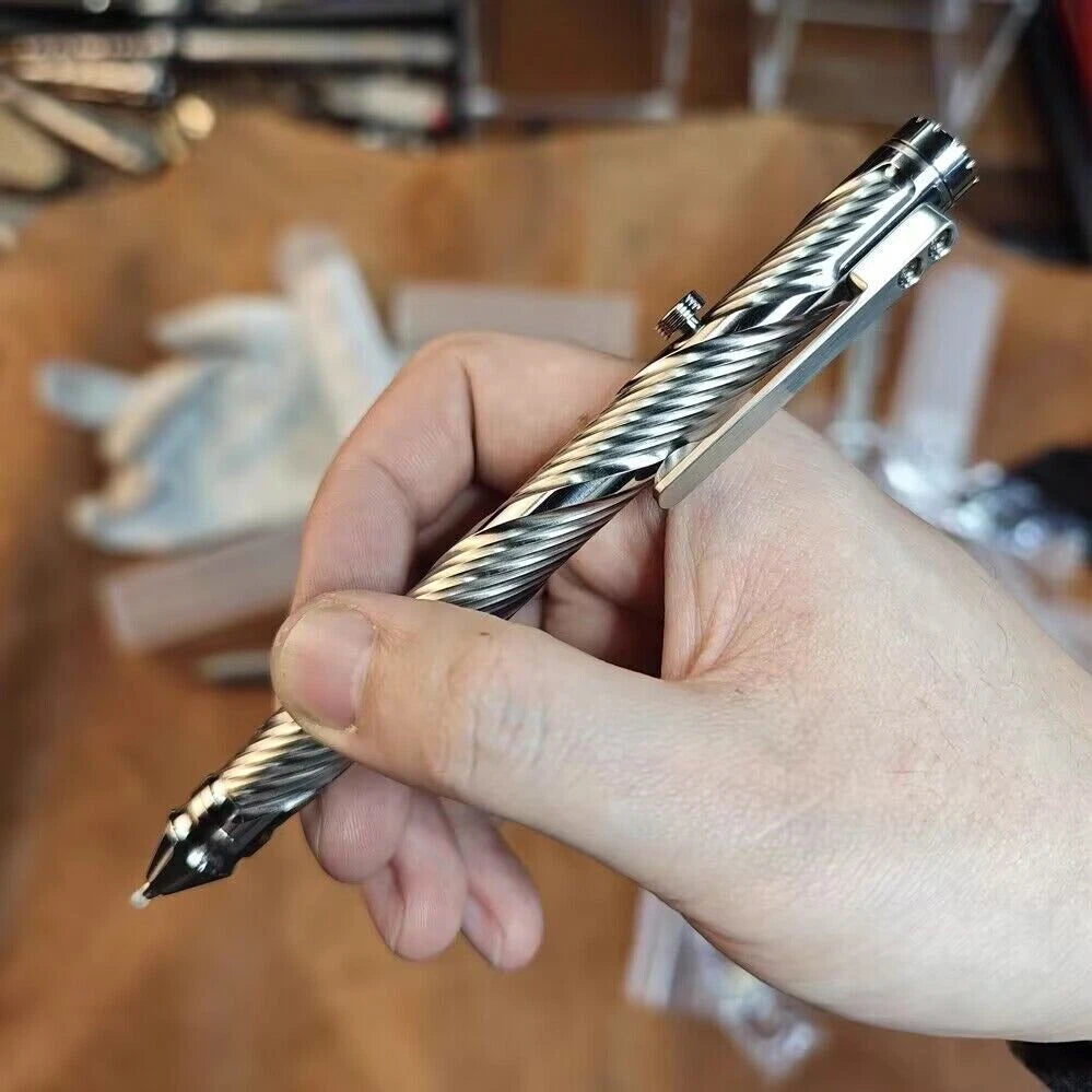 Titanium Alloy Bolt Pen Writing Mechanical Ballpoint Pen Outdoor EDC Multi-Tool 07FC0E-D4 - KOEEK