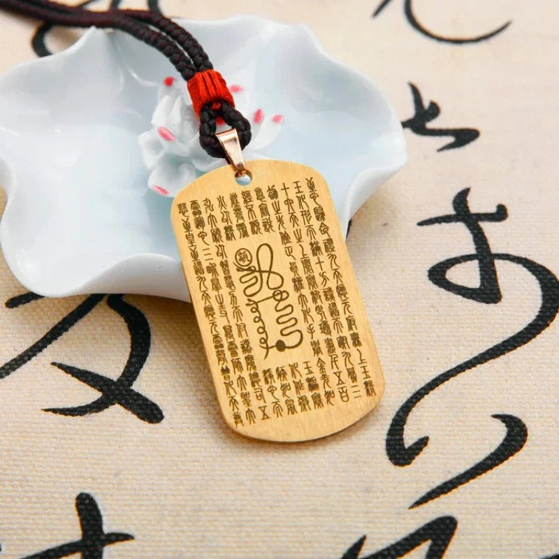 Chinese Jiutian YingYuan Thunder Tianzun Pendant Copper Necklace Taoist Amulet 07FC0E-D4 - KOEEK