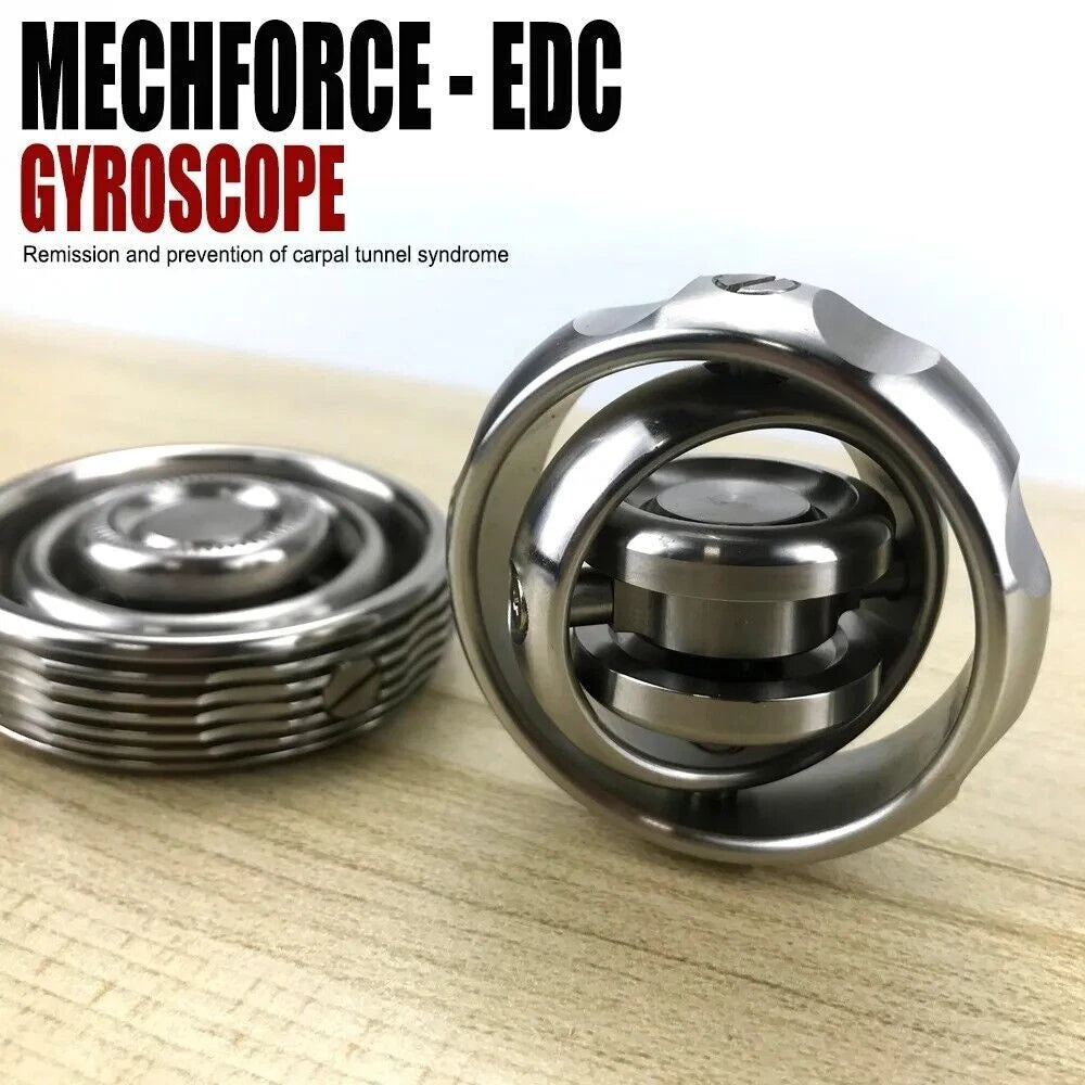 EDC Gyroscope Stainless Steel Hand Fidget Stress Relief Focus Toy gift 07FC0E-D4 - KOEEK