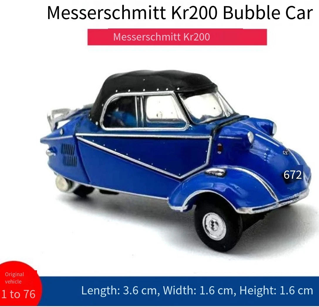 1:76 Messerschmitt KR200 “Bubble Car” Vintage German Microcar Die-Cast Model 07FC0E-D4 - KOEEK