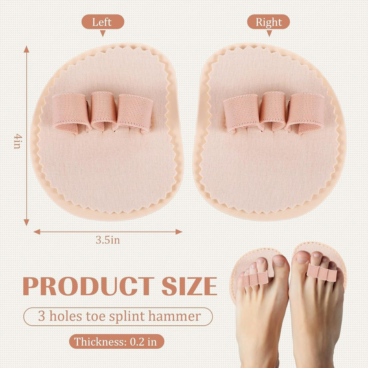 new BBTO 2 Pieces Toe Splint Hammer Straightener Corrector with 3... BBTO - KOEEK