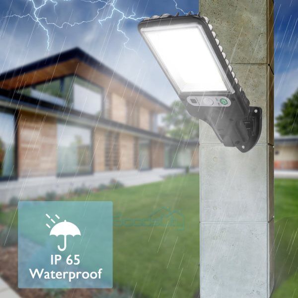 ny 1200000lm LED Solar Flood Light Security Bevægelsessensor Udendørs Yard Street Wall