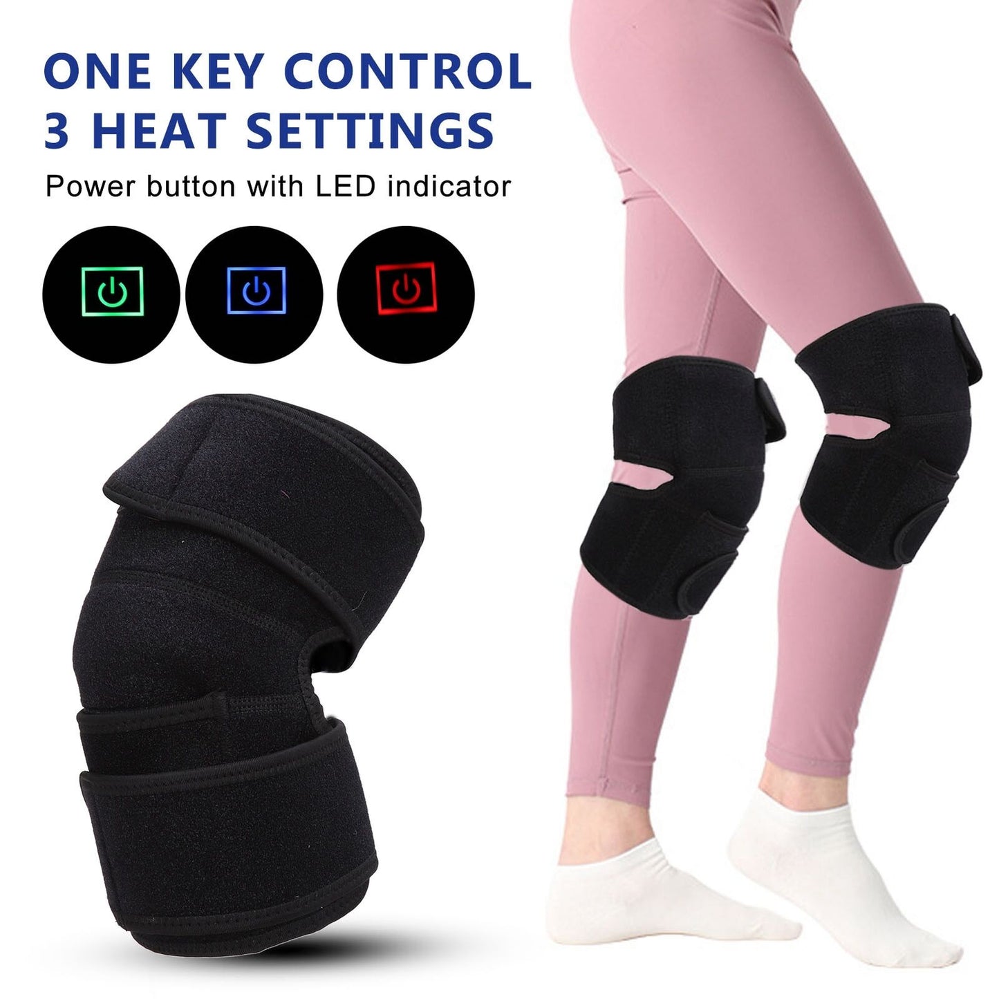 new Knee Pad Curve Shape 3 Levels Heat Settings Knee Pad Brace For Calf TArm HGF koeek - KOEEK