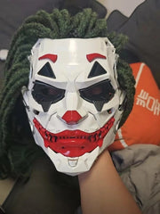 Cyberpunk Joker Cosplay Mask Full Face Headwear W/dreadlocks Halloween Prop 07FC0E-D4 - KOEEK