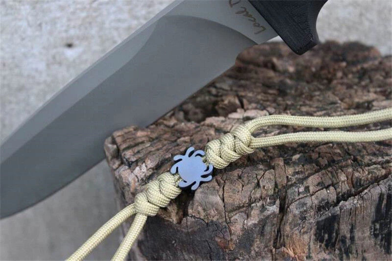 COOL Spider Shaped Lanyard Pendant EDC Knife Tool Beads Titanium Paracord Beads 07FC0E-D4 - KOEEK