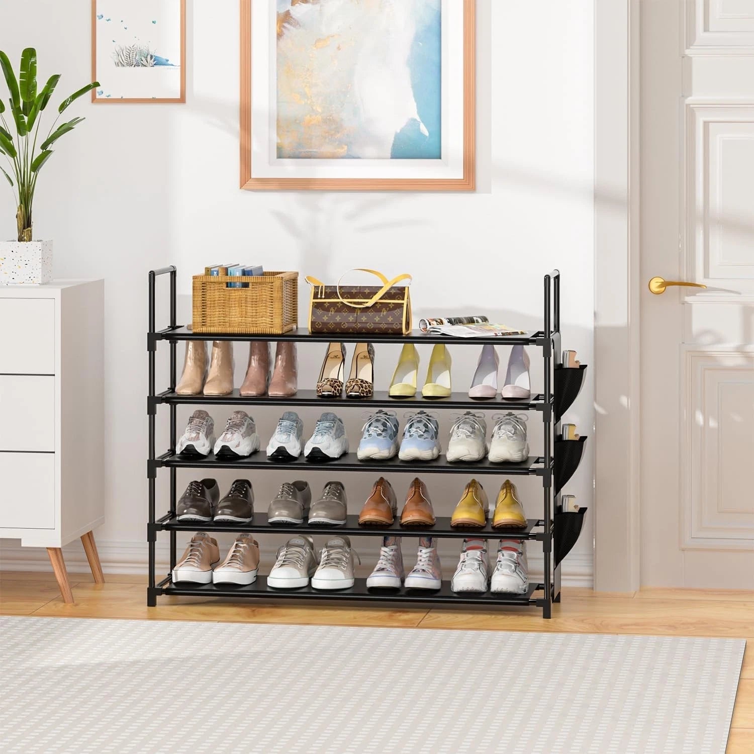 Shoe Rack 5 Tier Shoe Organizer Storage 20-25 Pairs Shoes Rack for Closet Shoes 07FC0E-D4 - KOEEK