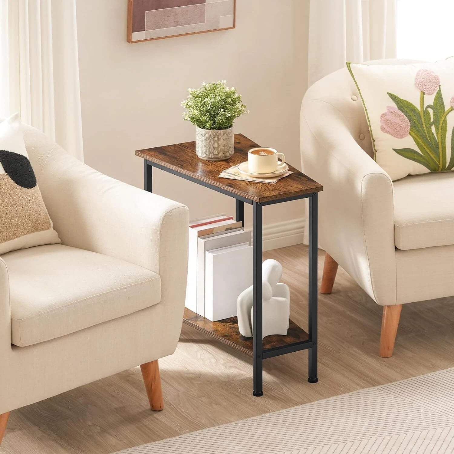 Wedge Side Table,Recliner with Storage Wedge Side Table,Triangular Accent Table 07FC0E-D4 - KOEEK