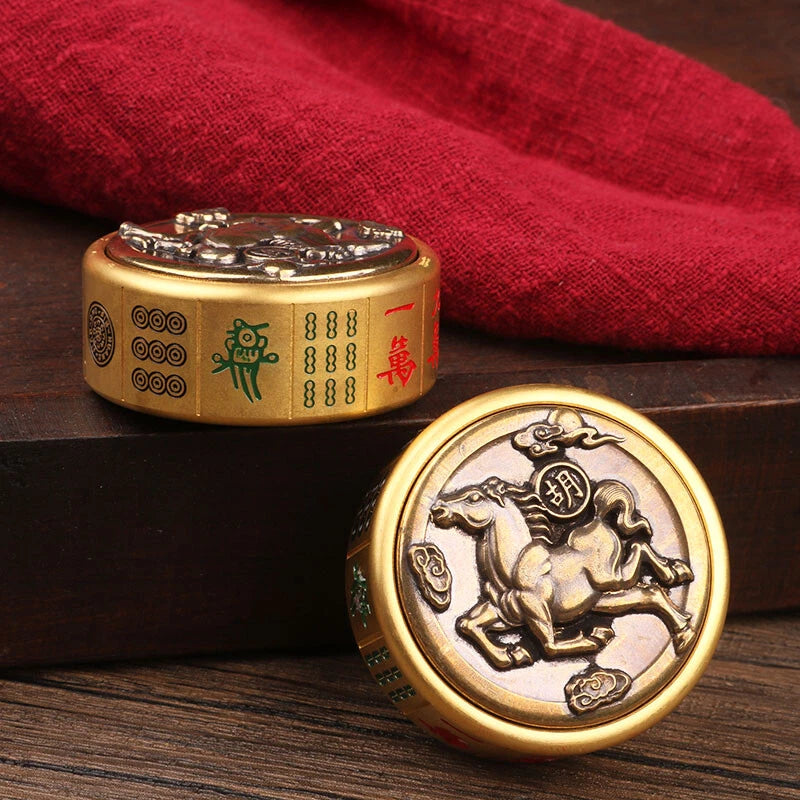 Brass Creative Fidget Spinner Brass Hand Spinner Pocket Decompression EDC Toy 07FC0E-D4 - KOEEK