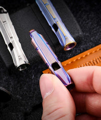 EDC Titanium Alloy Safty Whistle Keychain Pendant Necklace Outdoor Survival Tool EDC - KOEEK