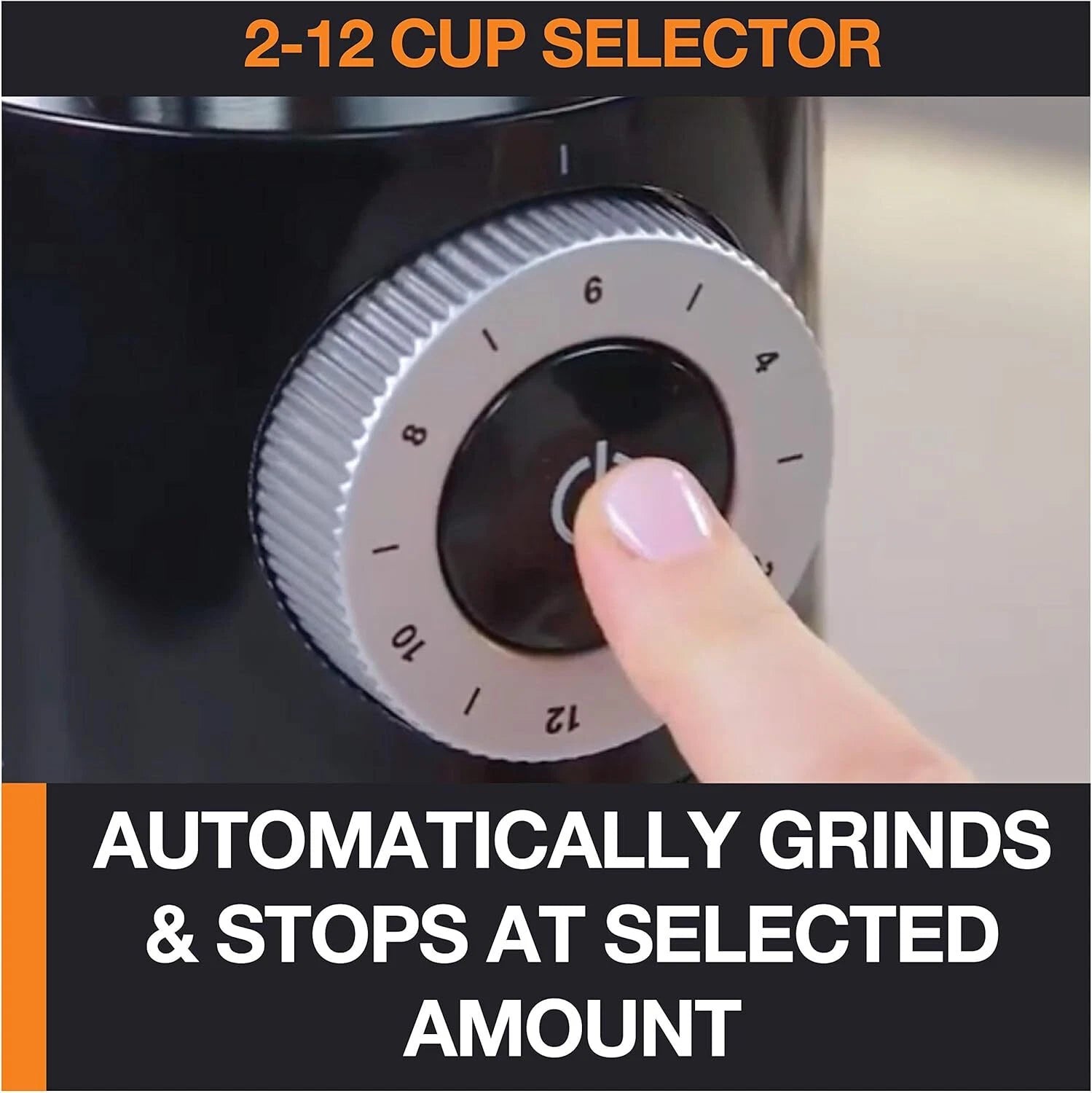 Precision Flat Burr Coffee Grinder, 12 Fineness of Grind Settings, Black 07FC0E-D4 - KOEEK