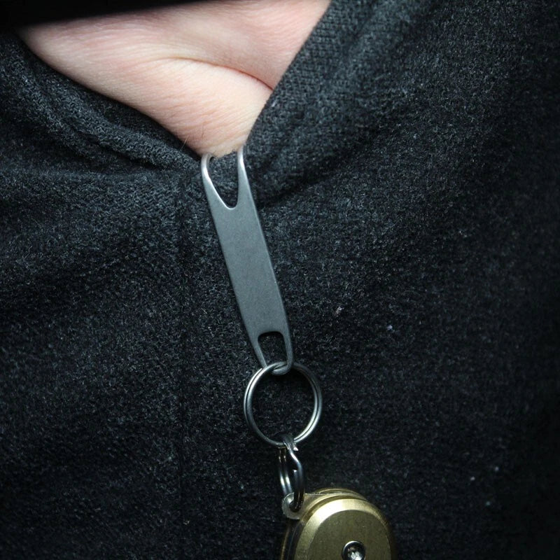 EDC Mini Titanium Alliy Portable Pocket Clip with Key Ring Universal Accessories 07FC0E-D4 - KOEEK