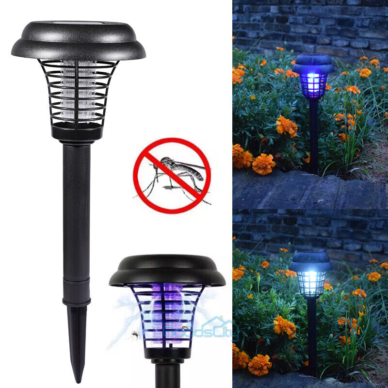 new 2 4 Solar Fly Zapper Mosquito Bug Insect Killer LED Light Trap Pest Control Lamp