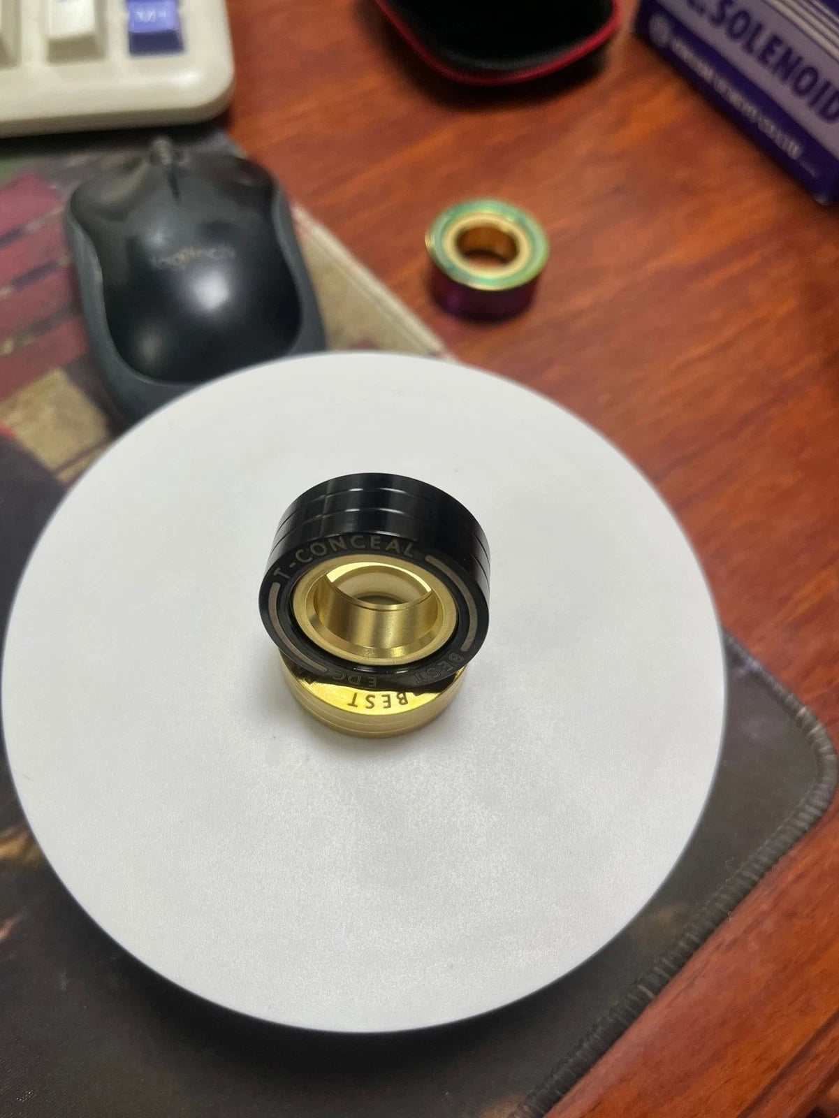 EDC Ratchet Wheel Fidget Ring Fidget Slider Adult Metal Fidget Toy Stress Relief 07FC0E-D4 - KOEEK