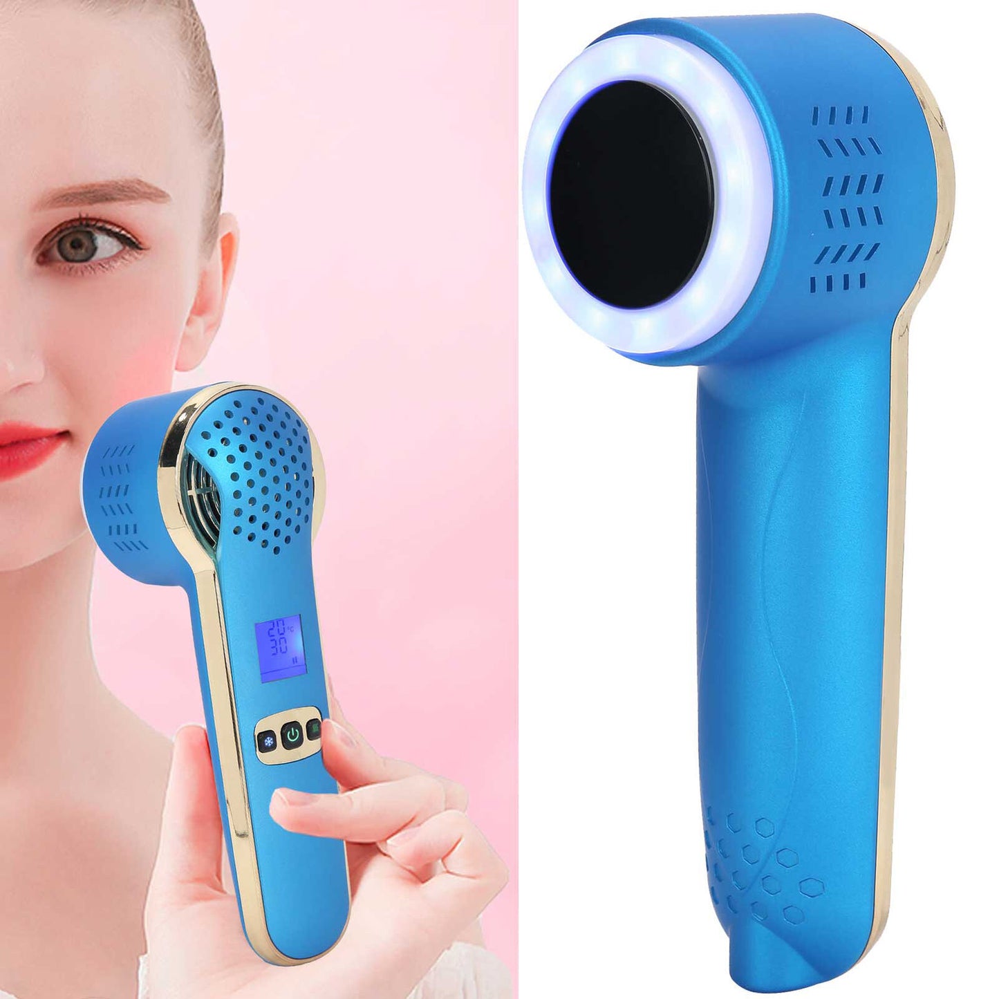 new 5‑55℃ Cold Hammer Blue Rejuvenation Whitening Moisturizing Care Machine Blue HGF koeek - KOEEK