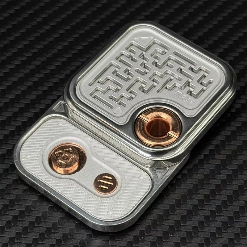Maze Side-Push Fidget Slider Stylish Stainless Steel Mechanical Fidget EDC Toys 07FC0E-D4 - KOEEK