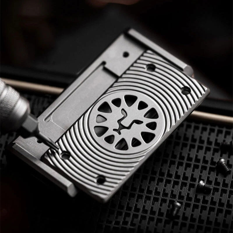 Titanium Alloy Washboard Haptic Slider EDC Fidget Slider Metal Fidget Toys Gifts 07FC0E-D4 - KOEEK
