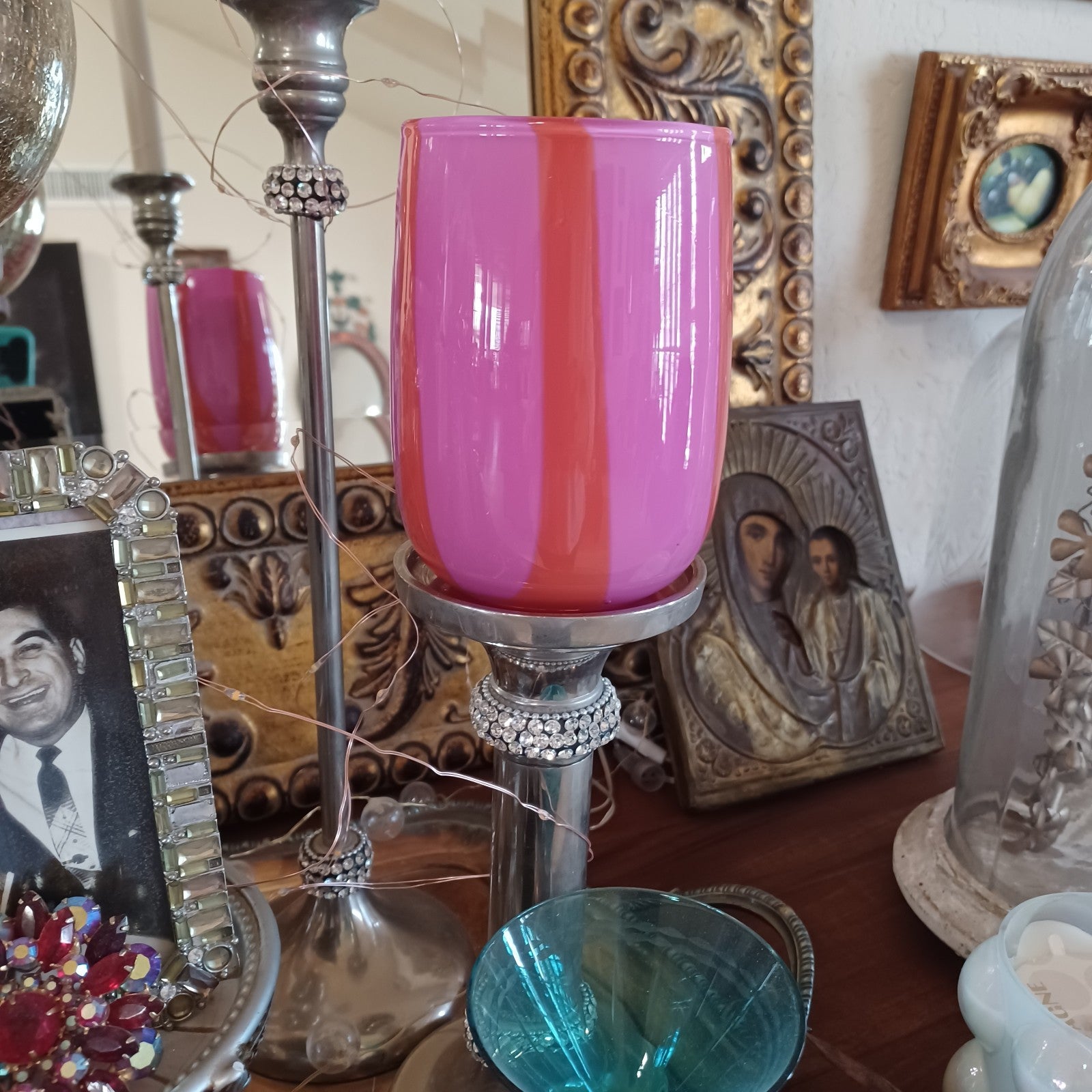 ANTHROPOLOGIE PIPER LYCHEE CLEMENTINE PINK GLASS CANDLE 💕~ 70 hr  15.34 oz. ANTHROPOLOGIE - KOEEK