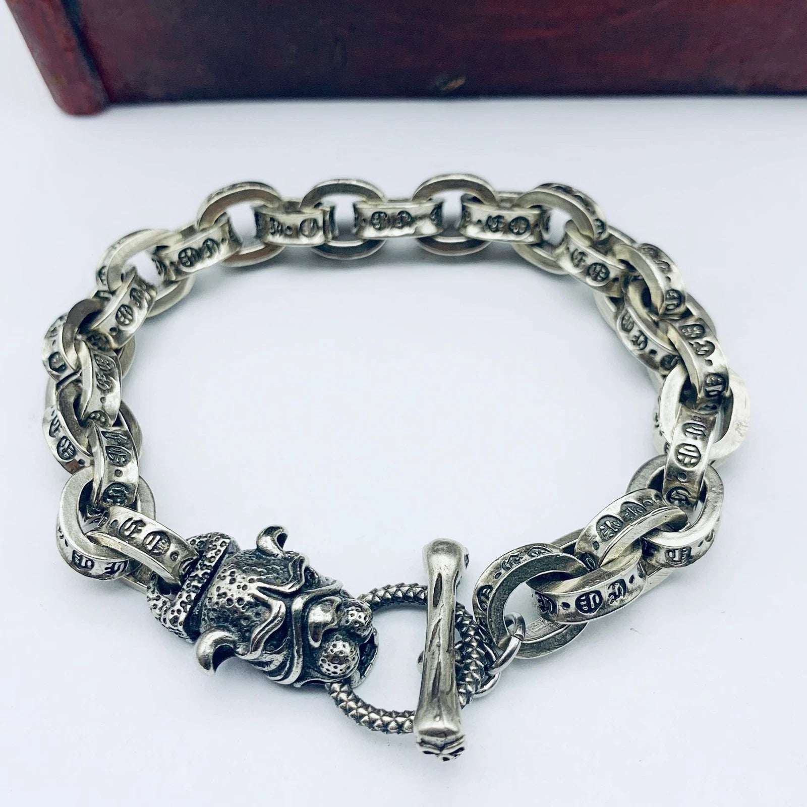 Solid Brass Handmade Vintage Bracelet Men's Bracelet Different Styles EDC Gifts 07FC0E-D4 - KOEEK