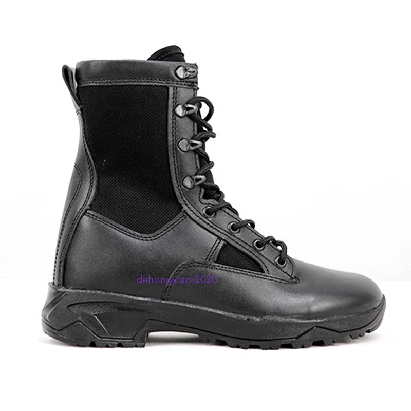 Russian Army   VKBO2.0 Black Combat Boots Leather Tactical Boots Gift 07FC0E-D4 - KOEEK