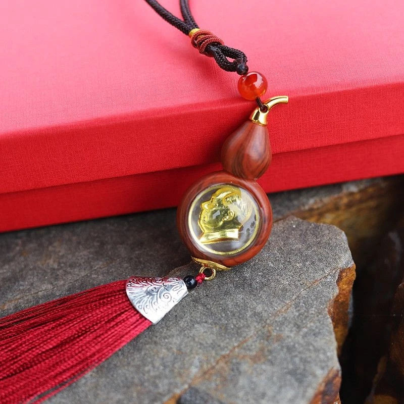 Mao Zedong Portrait Gourd Pendant Car Hanging Decoration Car Interior Accessory 07FC0E-D4 - KOEEK