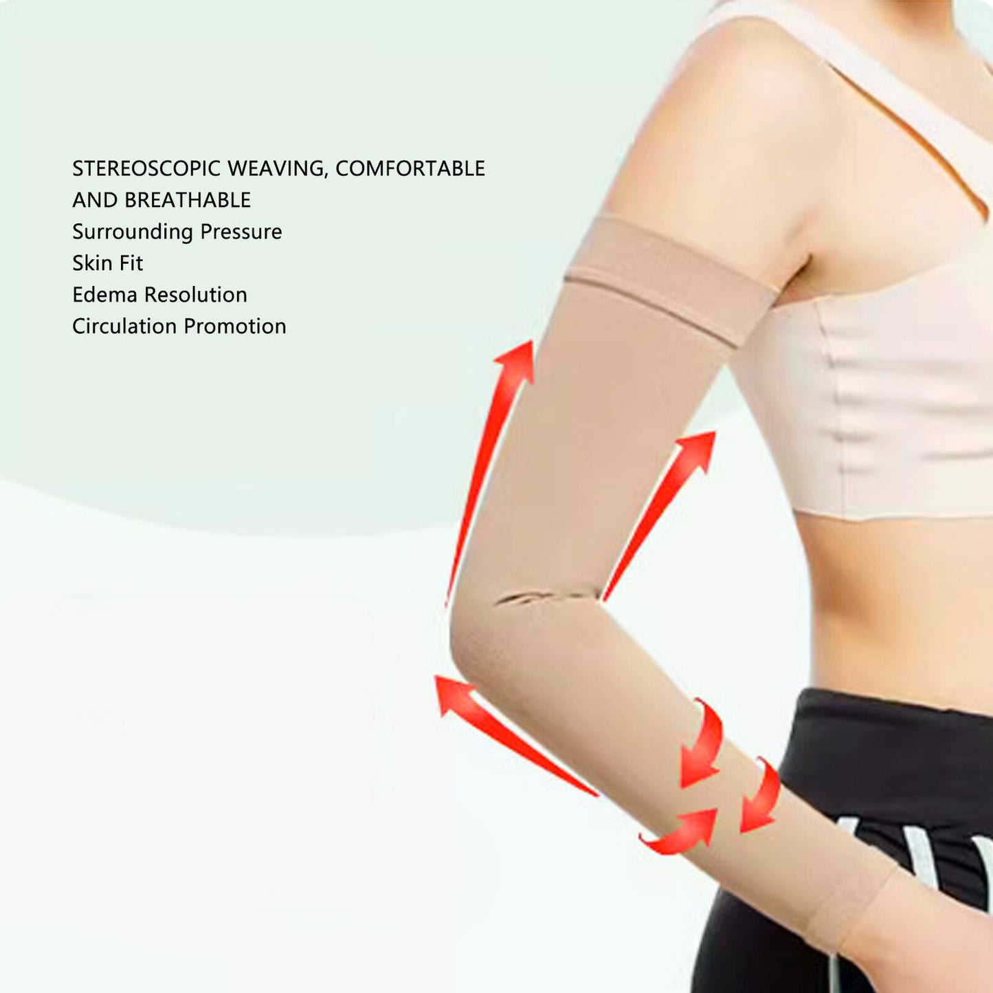 new Lymphedema Arm Compression Sleeve High Elasticity Lipid Edema Post Surgery R HPT koeek - KOEEK