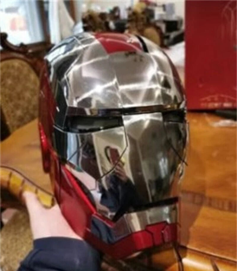 In Stock! Iron Man MK5 Wearable 1:1 Helmet Automatic Voice-Control Mask Cosplay 07FC0E-D4 - KOEEK