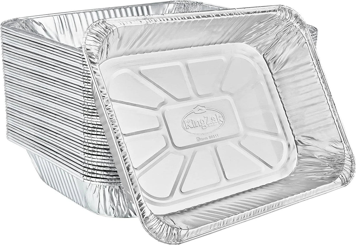 Half Size Aluminum Pans, 9X13,Extra Heavy Duty Disposable Baking Pans (100 Pack) 07FC0E-D4 - KOEEK