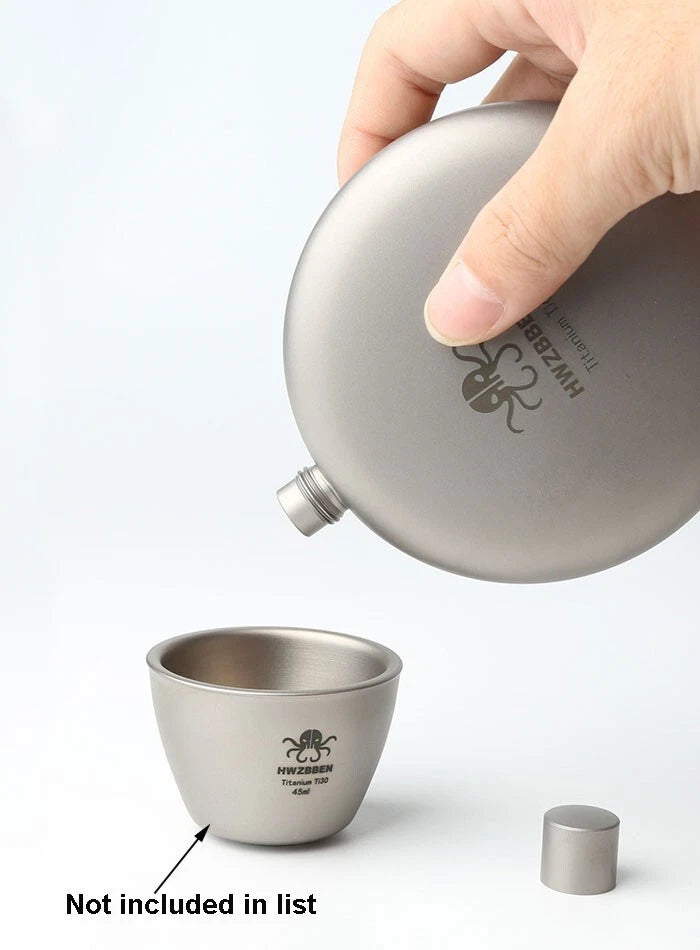 Pure Titanium Water Wine Coffee Tea Bottles Flasks Cans Portable Camping Tool 07FC0E-D4 - KOEEK