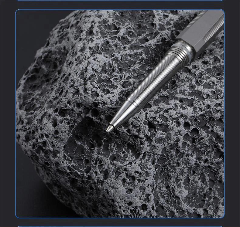 EDC Titanium Ballpoint Pen Multifunctional Pocket Pen Office Business Writing 07FC0E-D4 - KOEEK