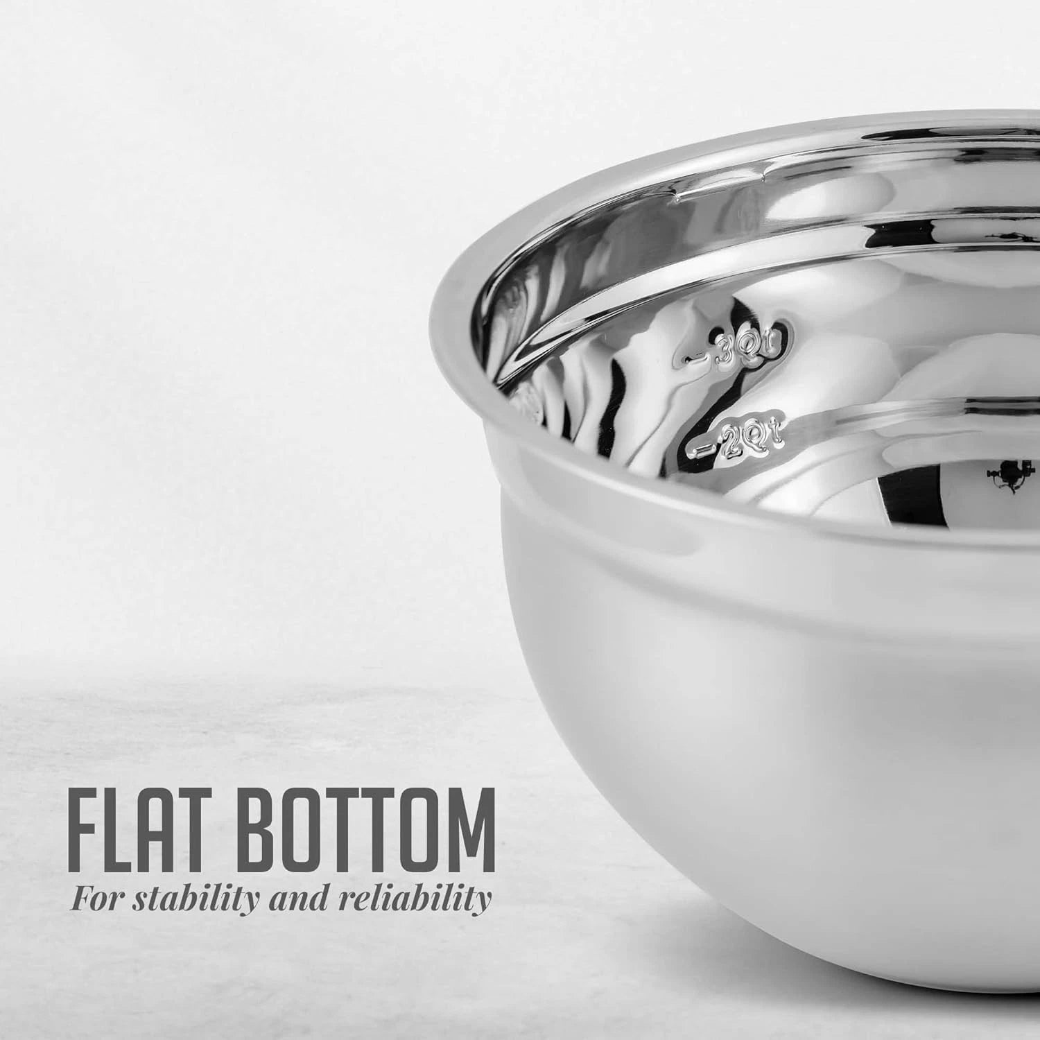 Set of 3 stainless steel nesting bowls with lids 07FC0E-D4 - KOEEK