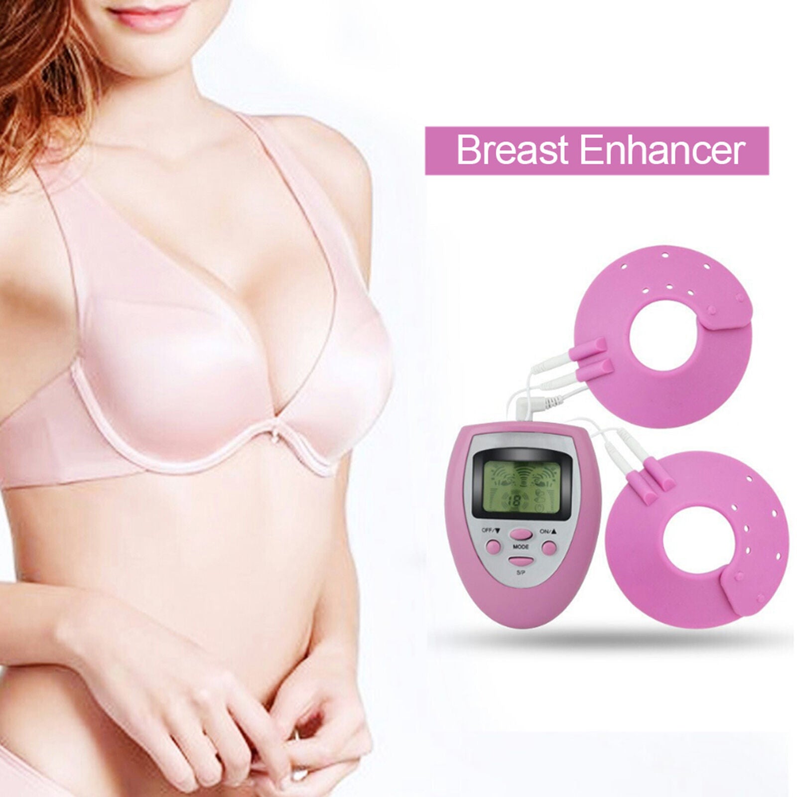 new Electronic Breast Enhancer Vibrating Massager Chest Breast Care Machine HGF koeek - KOEEK