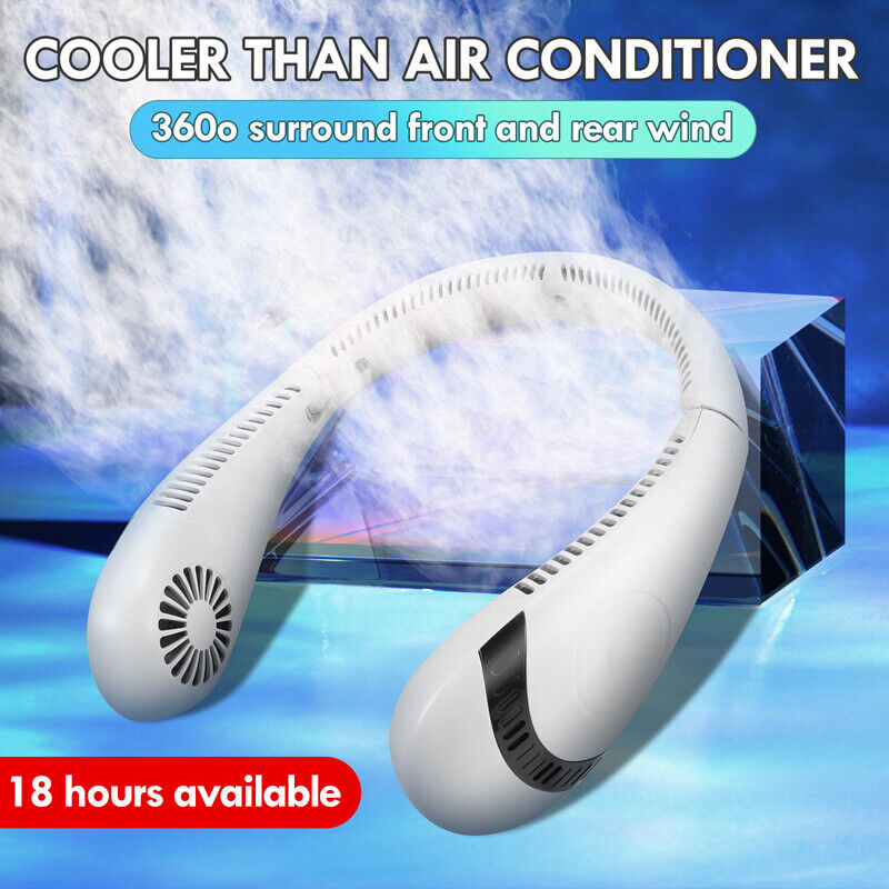 ny Ventilador Portatil de Cuello Enfriador de Aire Acondicionado Frio 3 velocidades