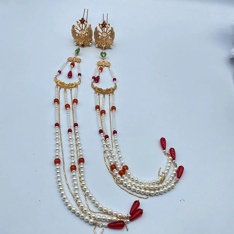 Tassel Hairpin Hairpin Hanfu Hairpin Headdress Headdress 07FC0E-D4 - KOEEK