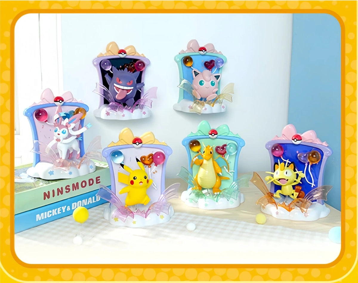 Pokémon Happy Party Photo Frame Pikachu Collectible Statue Figure Model Box 07FC0E-D4 - KOEEK