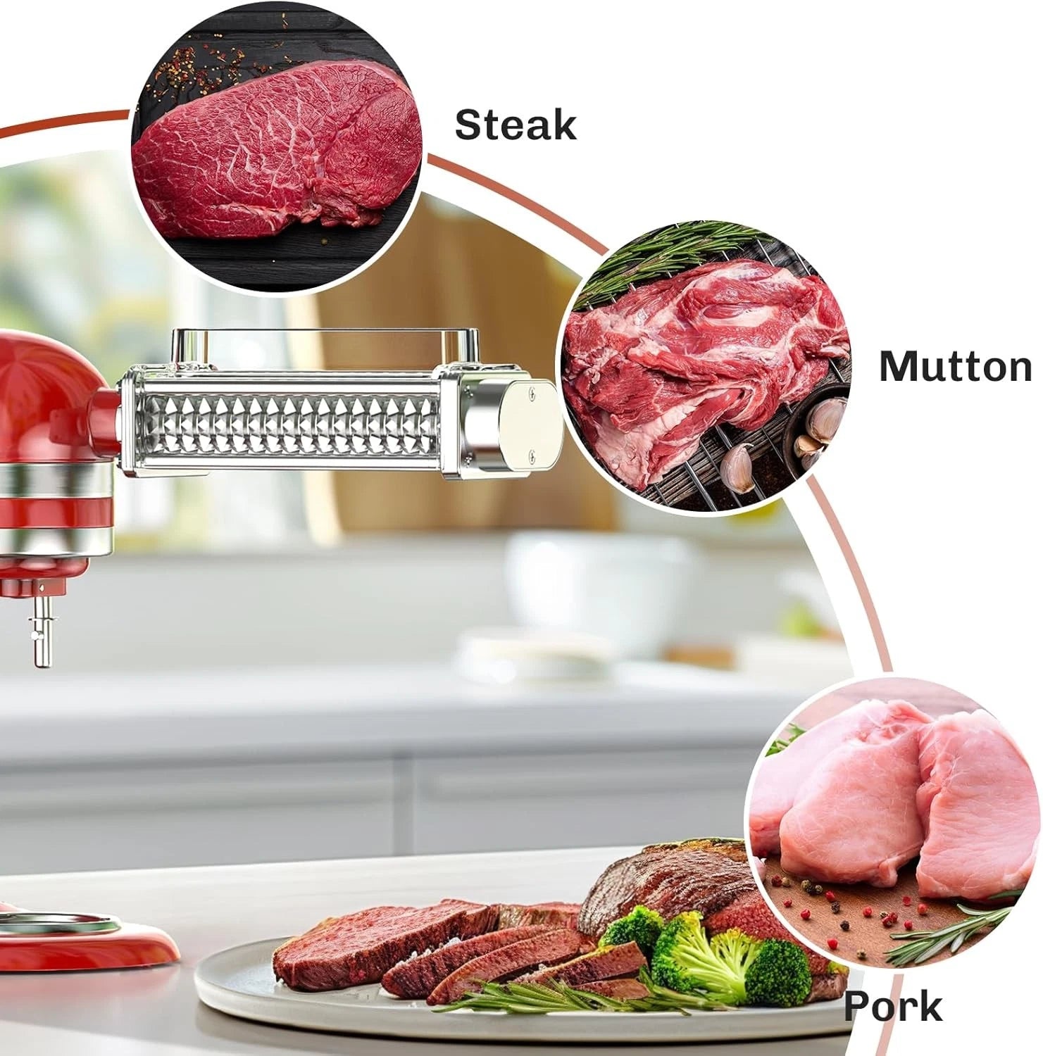 Meat Tenderizer forMixer, Meat Tenderizer Attachment 07FC0E-D4 - KOEEK