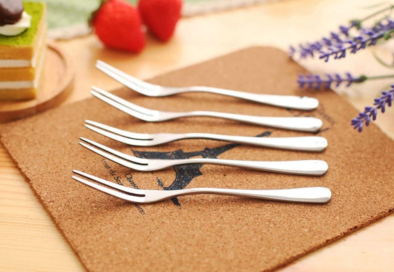 used Crab Stainless Steel Forks,Escargot Forks 2 Prong Tasting Appetizer 10 pcs 07FC0E-D4 - KOEEK