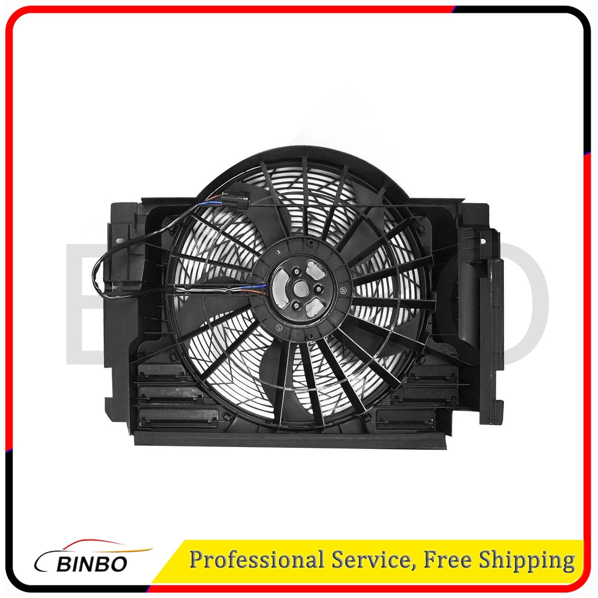 A/C Radiator Condenser Cooling Fan for BMW E53 X5 2000-2006 64546921381 07FC0E-D4 - KOEEK