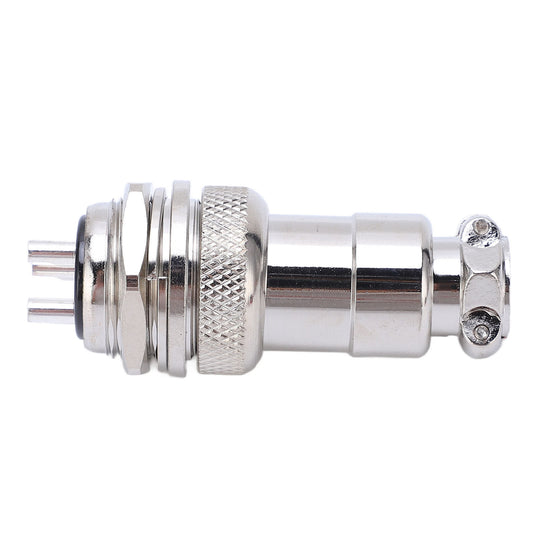 new 2Pcs/set 3 Pin Ation Plug Socket Connector Copper Silver Plated Connectors koeek - KOEEK