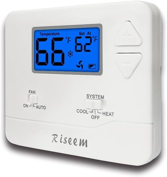new Non-Programmable Thermostat for Home Single-Stage Systems, 1 Heat/1 Blue