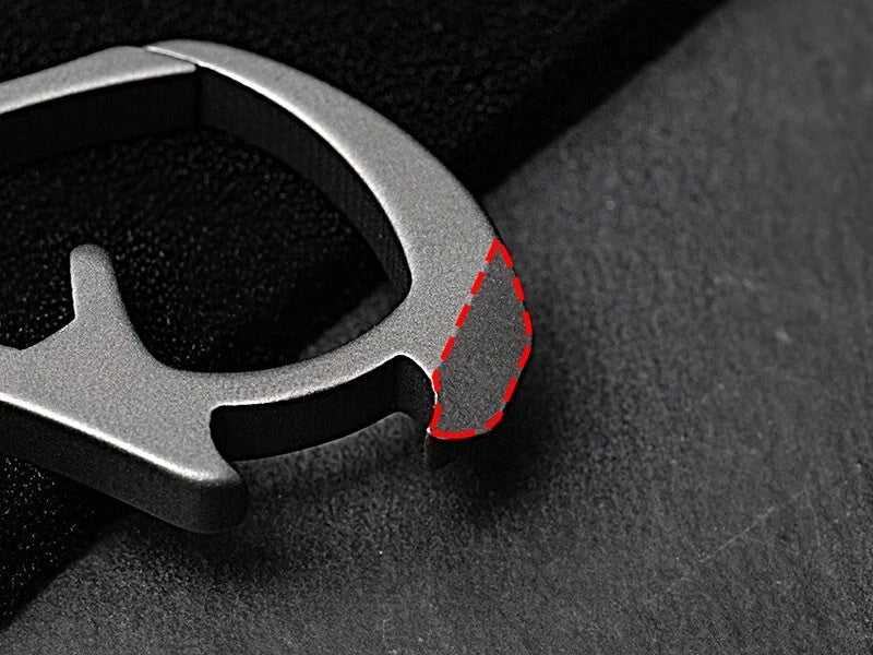 EDC Titanium Alloy Keychain Carabiner Waist Fast Hanging Buckle Bottle Opener 07FC0E-D4 - KOEEK
