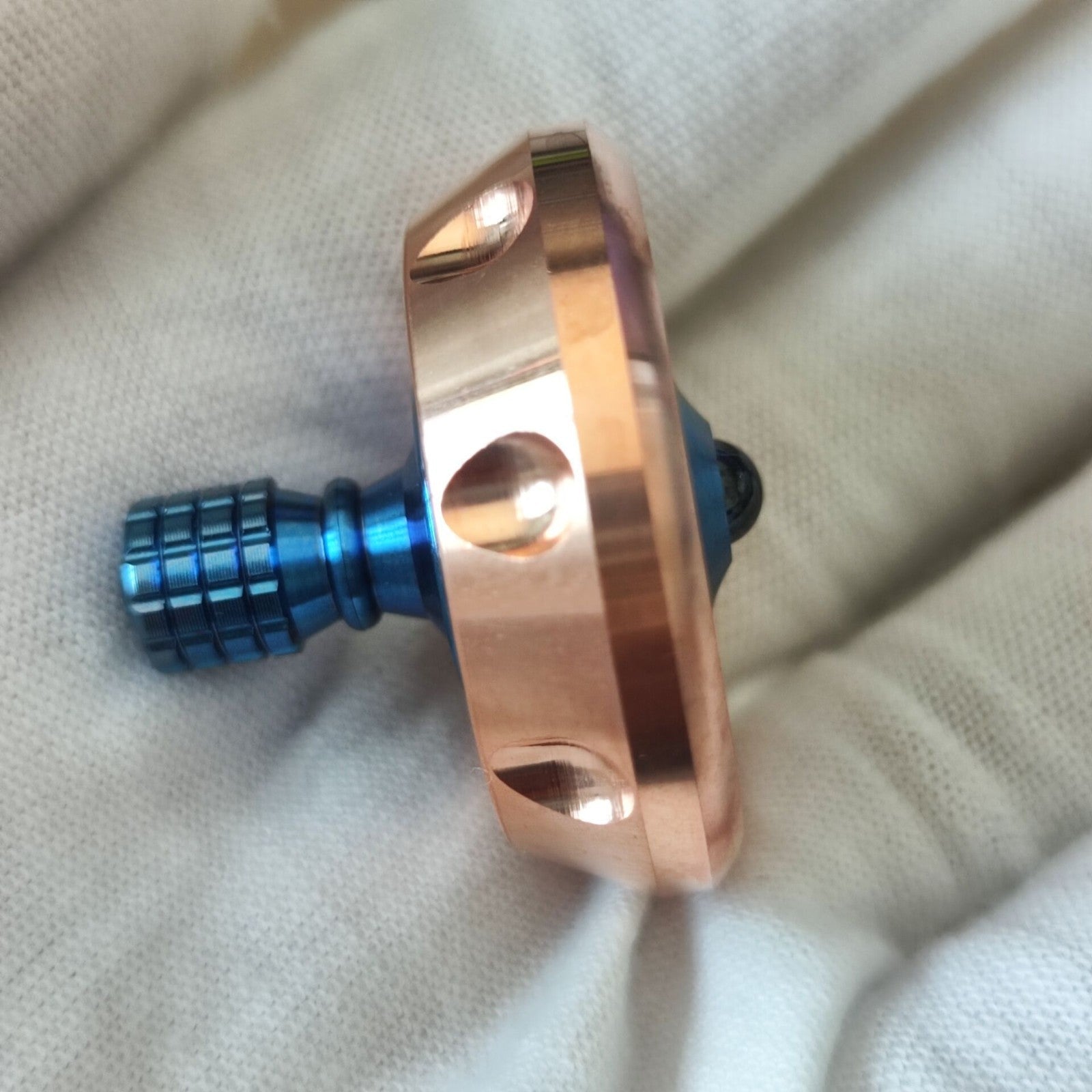 Titanium Copper Spinning Top Finger spinner Ceramic Bead Fidget EDC Toy 07FC0E-D4 - KOEEK