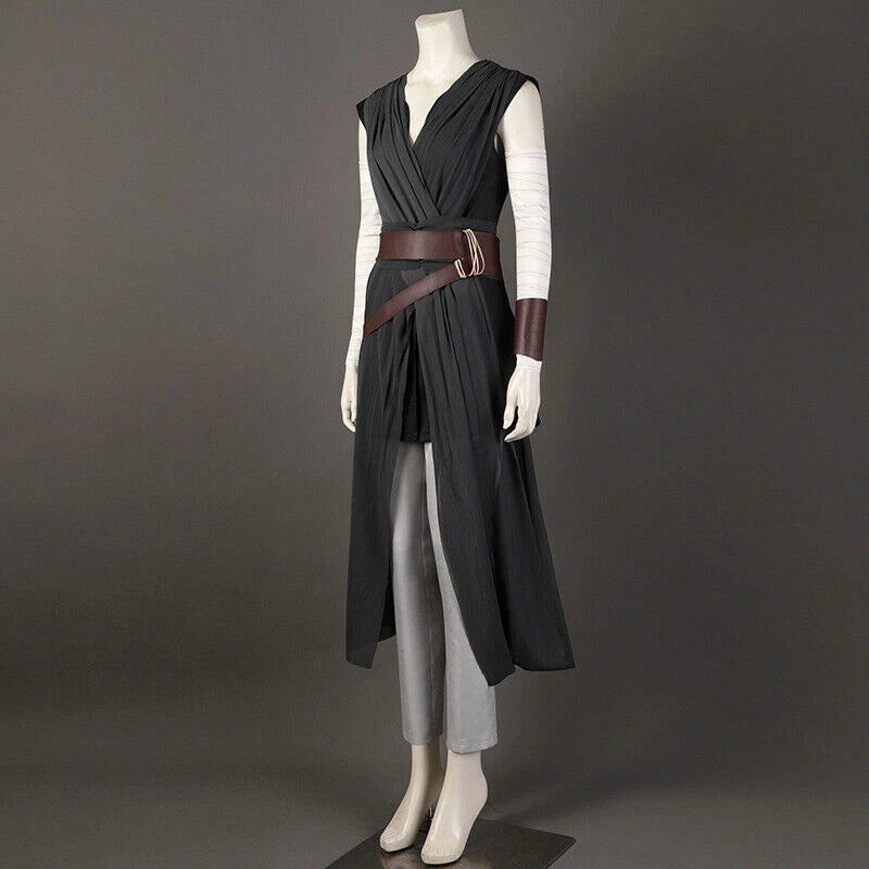 Rey Cosplay Costume Star Wars Outfit The Last Jedi Suit Party Dress Halloween 07FC0E-D4 - KOEEK