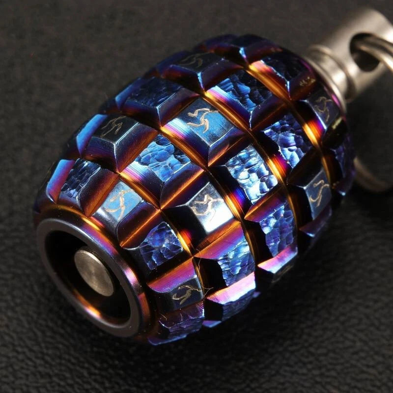 EDC Titanium Alloy Knife Lanyard Bead Parachute Cord DIY Clean Ear Wax Tool 07FC0E-D4 - KOEEK