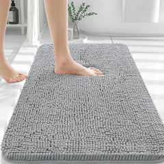 Bathroom Rugs 30x20, Extra Soft Absorbent Chenille Bath Rugs, Rubber Backing 07FC0E-D4 - KOEEK