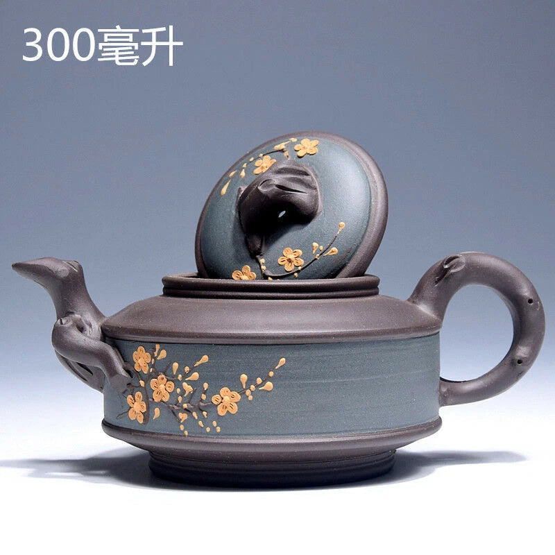 Retro Chinese Yixing Purple Clay Handmade Plum Flower Teapot Kung Fu Teapot 07FC0E-D4 - KOEEK