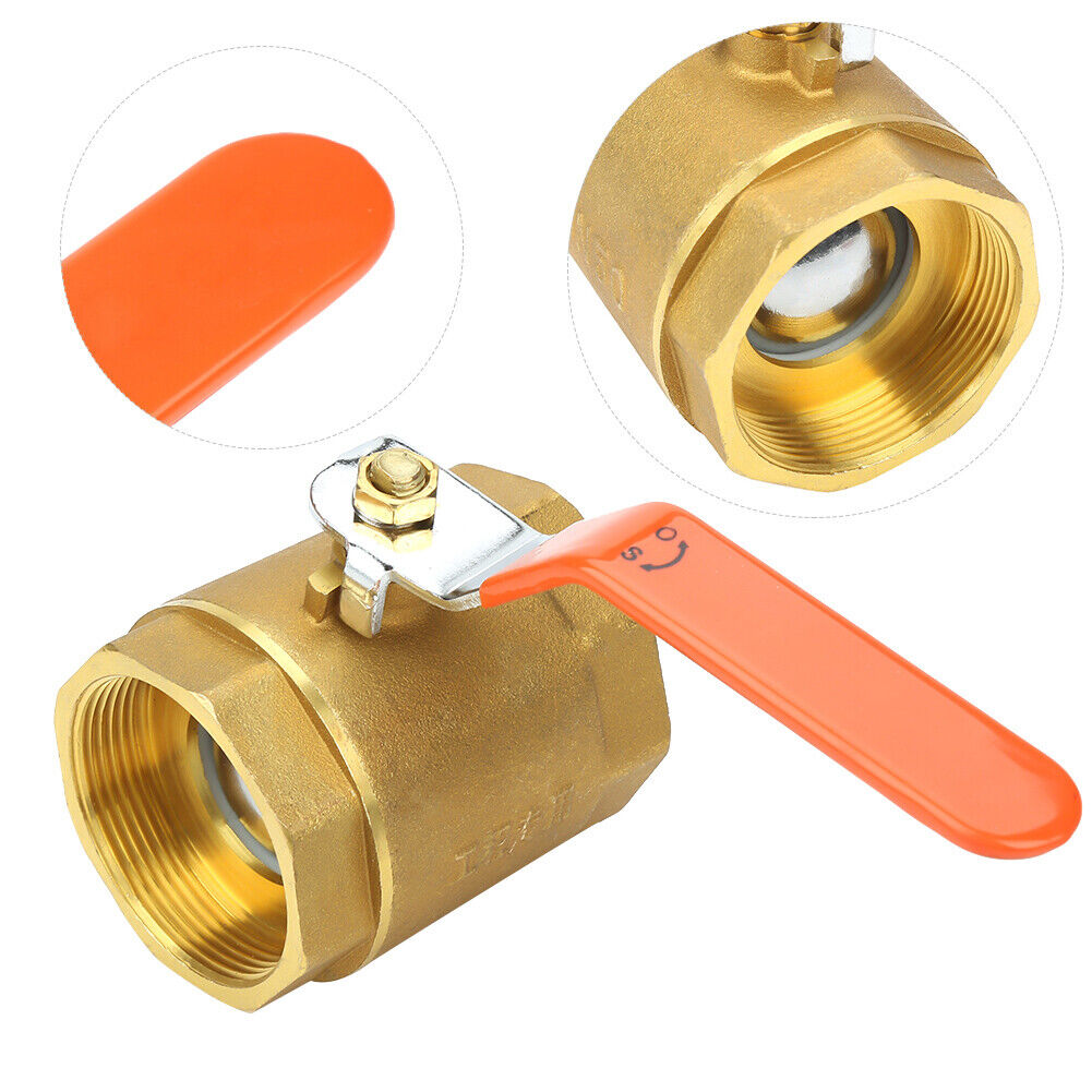 new 1pc DN50 2"BSP Brass Pipe Valve 1.6MPa Professional For Water Oil Gas koeek - KOEEK