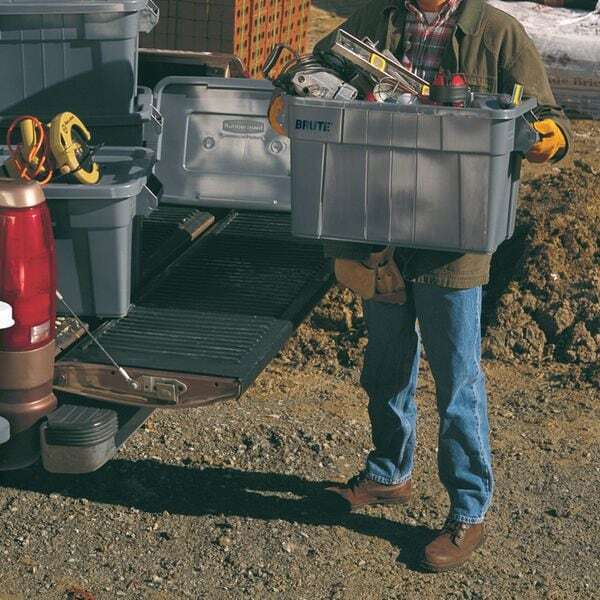 Rubbermaid Commercial 20-Gallon Storage Tote with Snap Lid, Gray RUBBERMAID - KOEEK