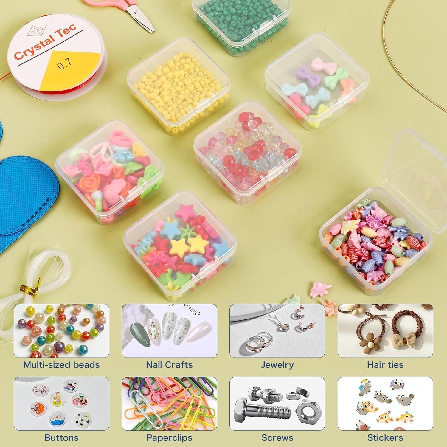 new Douorgan Bead Organizer Box, 84 Pcs Small Organizers, 3-Tier 3Tier DOUORGAN - KOEEK