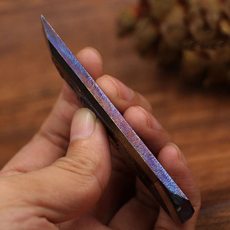 Outdoor Multi EDC Handmade TC4 Titanium Keychain Pry Bar Pendant Crowbar Opener 07FC0E-D4 - KOEEK
