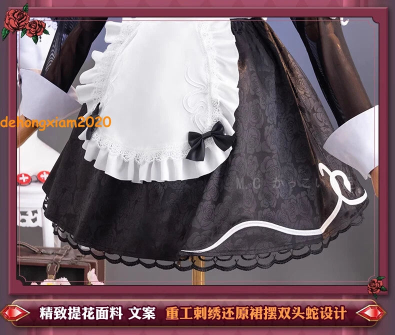 Identity V Priestess Cosplay Costume Fiona Gilman Women Maid Dress  Halloween 07FC0E-D4 - KOEEK